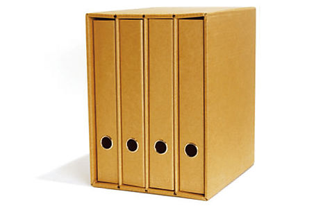 4 BINDERS 5CM BOX